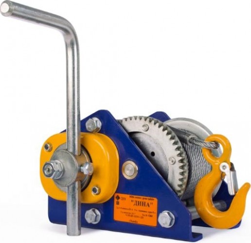 Лебедка канатная TOR "Дина" г/п 250 кг, длина троса 10 м, 2501025 2501025