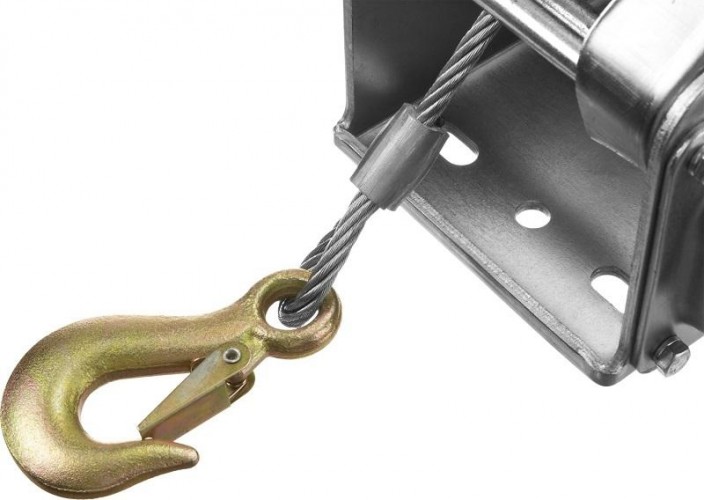 Лебедка ручная барабанная ЗУБР "ПРОФЕССИОНАЛ" подъемная, тросовая, 0.5 т, 8 м 43117-0.5 43117-0.5 - изображение 3