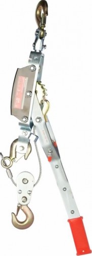 Лебедка рычажная MATRIX тяга-4 т, подъем-1,6 т,  двойное храповое колесо 52225