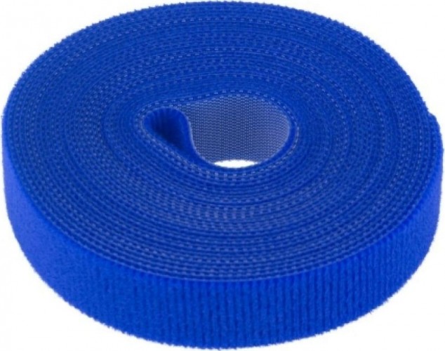 Лента-липучка REXANT 5 мх20 мм, синяя многоразовая (1 шт.) 07-7525