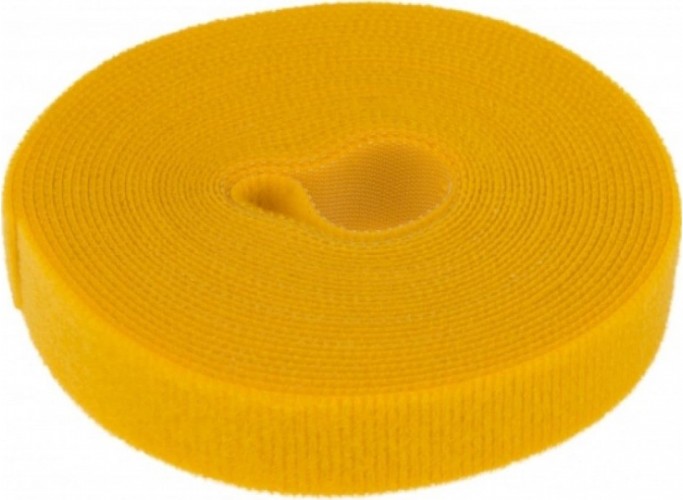 Лента-липучка REXANT 5 мх20 мм, желтая многоразовая (1 шт.) 07-7522