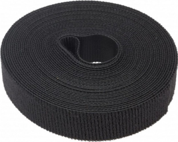 Лента-липучка REXANT 5 мх20 мм, черная многоразовая (1 шт.) 07-7526