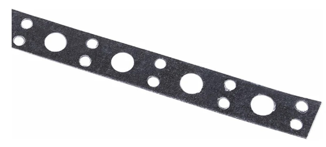 Лента монтажная REXANT 07-7112-4 ( уп. 5 штук ) оцинкованная, перфориров. прямая 12х0,55мм, 25м 07-7112-4 - изображение 2