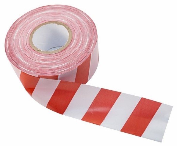 Лента оградительная Proconnect 19-3135 75 ммх100м, белый/красный