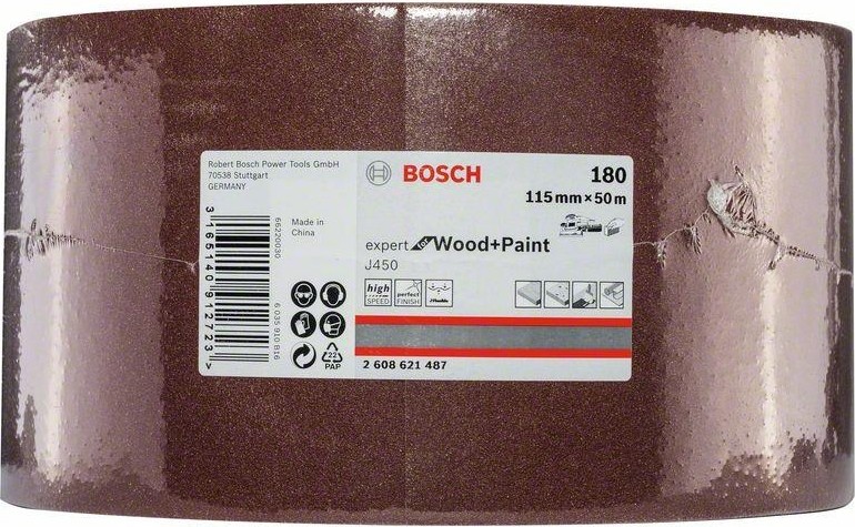 Лента-рулон BOSCH 115 мм G180 J450 Expert for Wood and Paint 2608621487 - изображение 2
