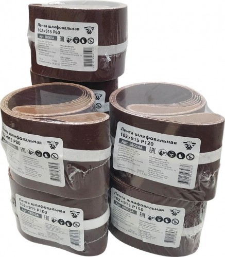 Лента шлифовальная BELMASH 152Х1219 мм  P150 SB012A KK19XW 8H, 5 шт SB012A - изображение 5