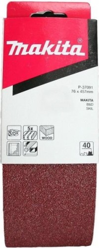 Лента шлифовальная MAKITA 76х457 мм Р 40 (5шт.) P-37091 P-37091 - изображение 2