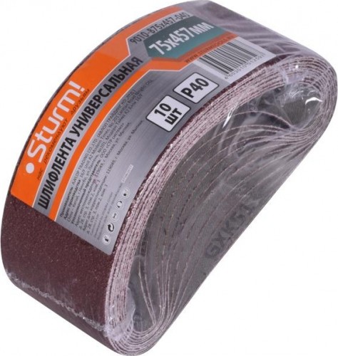 Лента шлифовальная Sturm 9010-B75x457-040 p40, 10 шт. - изображение 4