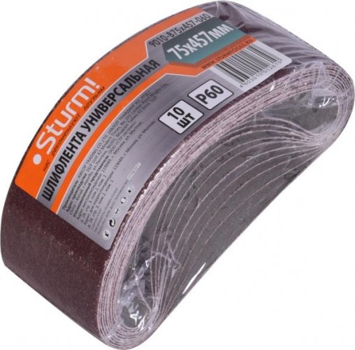 Лента шлифовальная Sturm 9010-B75x457-060 p60, 10 шт. - изображение 5
