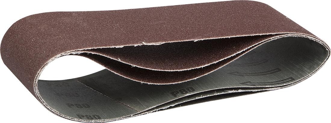 Лента шлифовальная ЗУБР МАСТЕР 75х533 мм, p80, для лшм, 3 шт. 35542-080