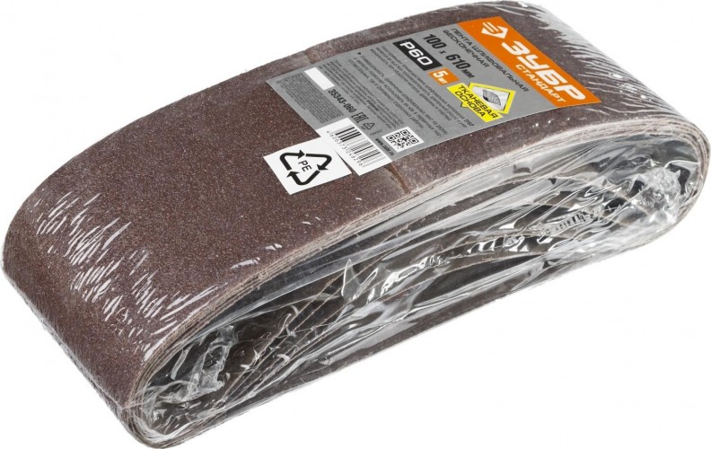 Лента шлифовальная ЗУБР СТАНДАРТ 100х610 мм, p60, для лшм, 5 шт. 35343-060 - изображение 2