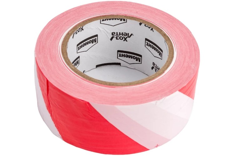 Лента сигнальная МОМЕНТ 1918968 (не клейкая), 50ммх200м  Б0023006 - изображение 2
