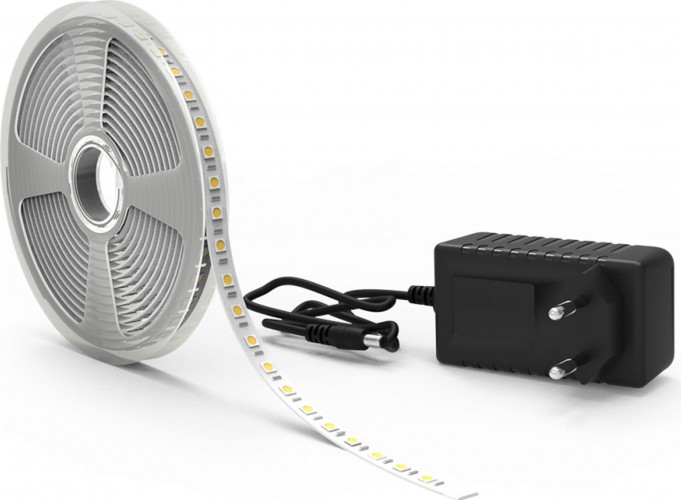 Лента светодиодная GAUSS BT043 basic в комплекте 12v 10w/m 700lm/m 4000k ip20 led