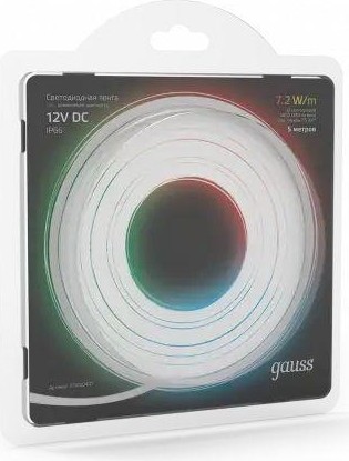 Лента светодиодная GAUSS LED 5050/30-smd 7.2w 12v dc rgb ip66 (блистер 5м) 311000407