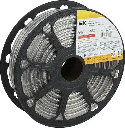 Лента светодиодная IEK LSR-2835R60 4,8-IP67-220В ( 50 м ) Красный LSR3-6-060-67-0-50