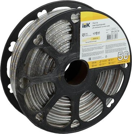 Лента светодиодная IEK LSR-2835WW60 4,8-IP67-220В ( 50 м ) Теплый белый LSR3-1-060-67-0-50