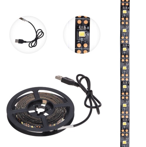 Лента светодиодная LAMPER  141-2003 5B, SMD2835, 4,8Bт/м, 60LED/м, 6500К, 8мм/3м, USB