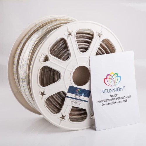 Лента светодиодная Neon-Night 142-203 ( 50 метров ) 220B, SMD2835, 276 LED/м, холодный белый, 7,5x20мм 142-203 - изображение 5