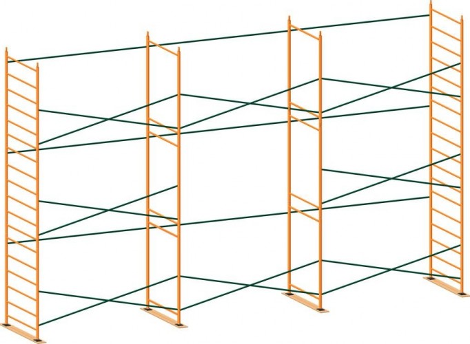 Леса строительные облегченные  РИНСТРОЙ ЛРСП-250 D-32 мм  2х 3 без настила