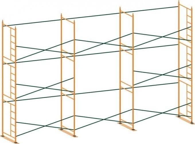Леса строительные проходные РИНСТРОЙ ЛРСП-300 D-42 мм  8х24 без настила