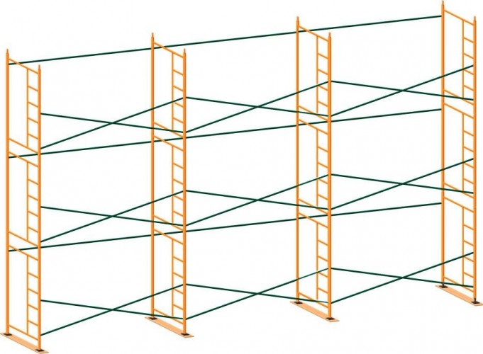 Леса строительные РИНСТРОЙ ЛРСП-300 D-42 мм  2х 3 без настила