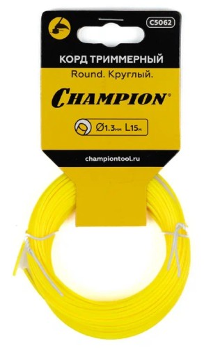 Леска триммерная CHAMPION C5062 round 1.3мм* 15м (круглый) в мотке