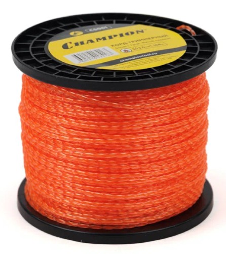 Леска триммерная CHAMPION C5061 square twist duo 3.0мм*168м (витой квадрат)+нож