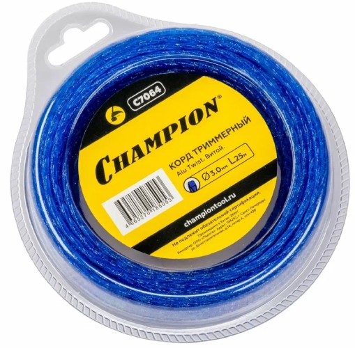 Леска триммерная CHAMPION C7064 3.0мм*25м витая