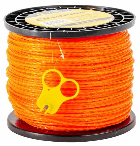 Леска триммерная CHAMPION C7014 twisted square 2.4мм*245м (витой квадрат)+нож