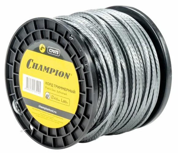 Леска триммерная CHAMPION C7073 platin saw 4.0мм*80м (зубчатый)+нож - изображение 2