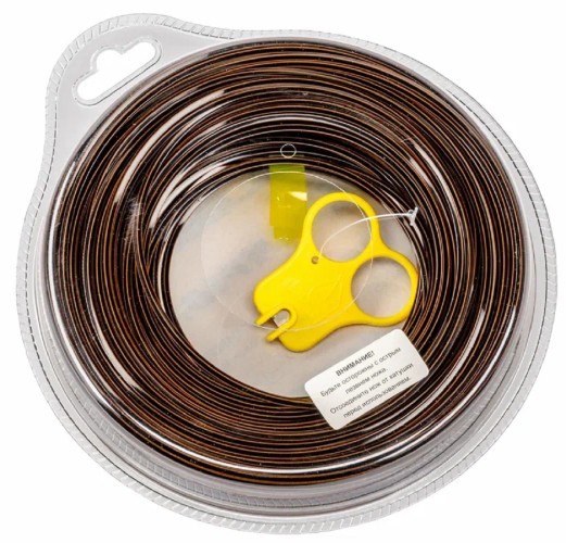 Леска триммерная CHAMPION Nylplus Square 2.4мм/ 74м квадрат + нож (C5066) C5066 - изображение 2