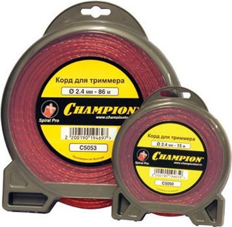 Леска триммерная CHAMPION Spiral Pro 2.4мм/ 15м витая (C5050) C5050