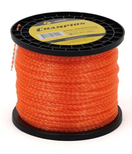 Леска триммерная CHAMPION Square Twist DUO 2.4мм/ 262м (C5059) C5059