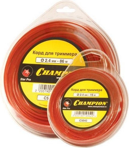 Леска триммерная CHAMPION Star Pro 2.0мм/ 15м звезда (C5039) C5039