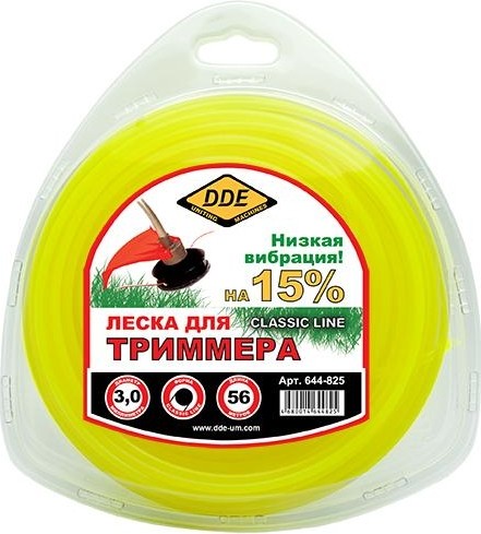 Леска триммерная DDE 3,0 мм/ 56 м, 644-825 644-825
