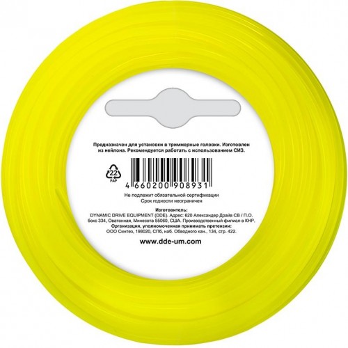Леска триммерная DDE Classic line (2,4 ммх12 м; круг; желтая) 908-931 - изображение 2