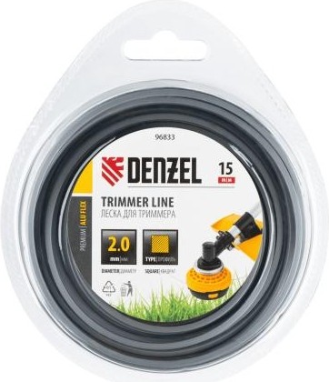 Леска триммерная Denzel ALUFLEX армированная алюминием квадратная, 2,0 мм х15 м. 96833 - изображение 2