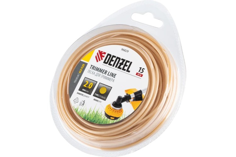 Леска триммерная Denzel ALUFLEX армированная алюминием круглая, 2,0 мм х 15 м. 96829 - изображение 2
