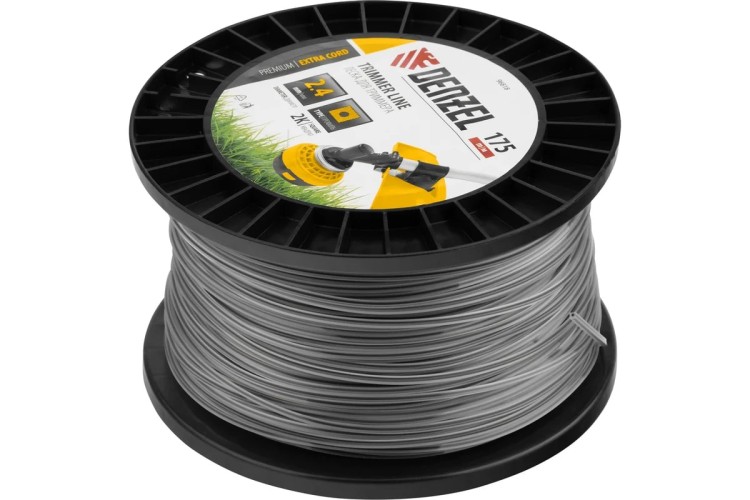 Леска триммерная Denzel EXTRA CORD двухкомпонентная квадрат, 2,4 мм х 175 м. 96818 - изображение 2