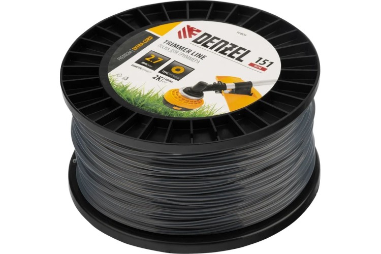 Леска триммерная Denzel EXTRA CORD двухкомпонентная круглая, 2,7 мм х 151 м. 96809 - изображение 2