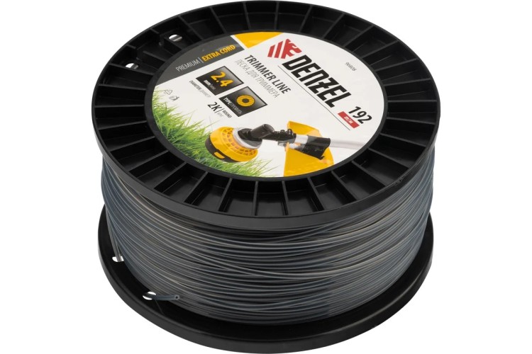 Леска триммерная Denzel EXTRA CORD двухкомпонентная круглая, 2,4 мм х 192 м. 96808 - изображение 2
