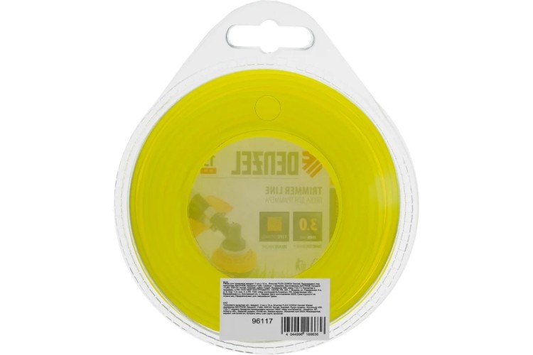 Леска триммерная Denzel FLEX CORD квадрат 3 мм х 15 м. 96117 - изображение 2