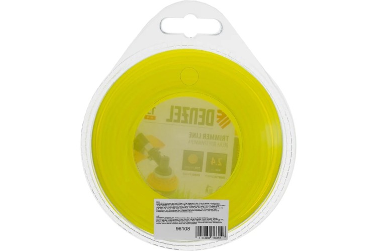 Леска триммерная Denzel FLEX CORD круглая 2,4 мм х15 м. 96108 - изображение 2