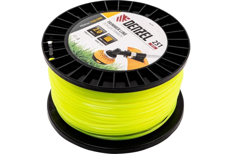 Леска триммерная Denzel FLEX CORD квадрат, 2,0 мм х 251 м. 96291 - изображение 2