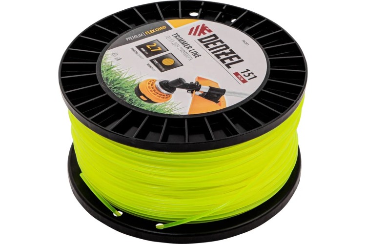 Леска триммерная Denzel FLEX CORD круглая, 2,7 мм х 151 м. 96281 - изображение 2