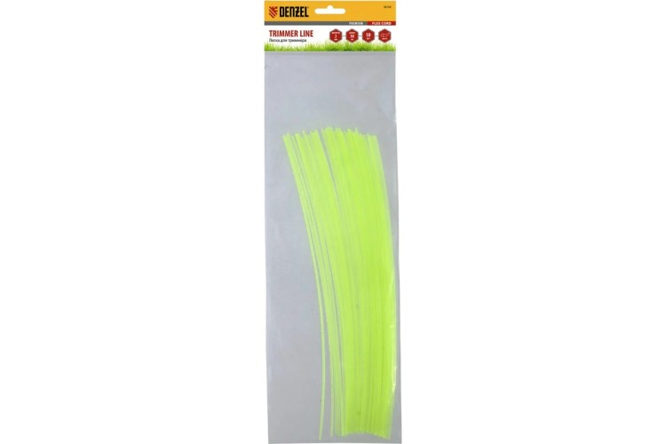 Леска триммерная Denzel FLEX CORD круглая нарезанная 2ммх30 см 50 шт 96100