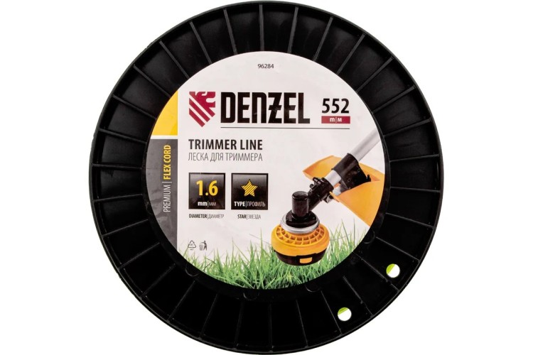 Леска триммерная Denzel FLEX CORD звезда, 1,6 мм х 552 м. 96284 - изображение 3