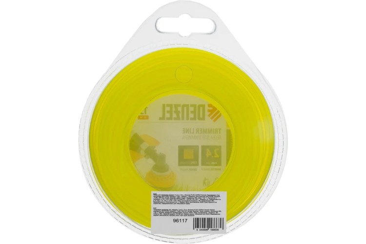 Леска триммерная Denzel FLEX CORD квадрат 2,4 мм х 15 м. 96116 - изображение 2