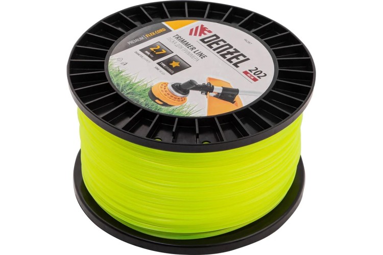 Леска триммерная Denzel FLEX CORD звезда, 2,7 мм х 202 м. 96287 - изображение 2