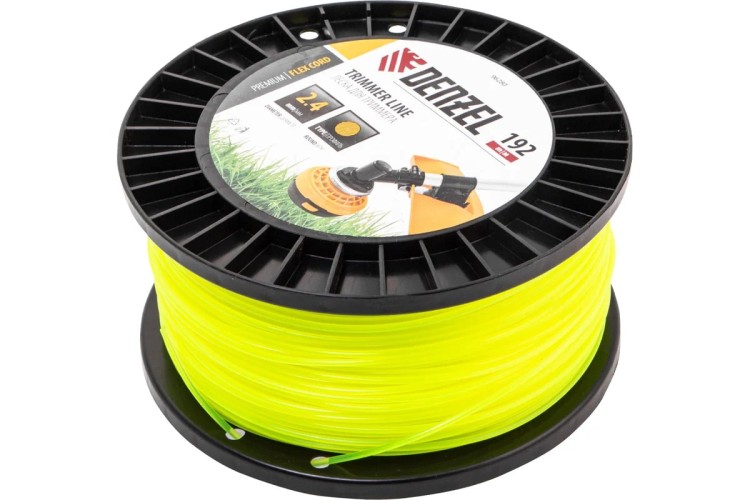 Леска триммерная Denzel FLEX CORD круглая, 2,4 мм х 192 м. 96280 - изображение 2